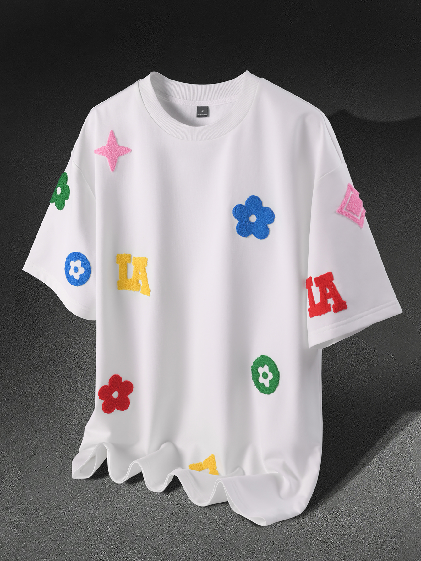 Streetwear Brand With Flowers - Men's Oversized Y2K Streetwear T Shirt