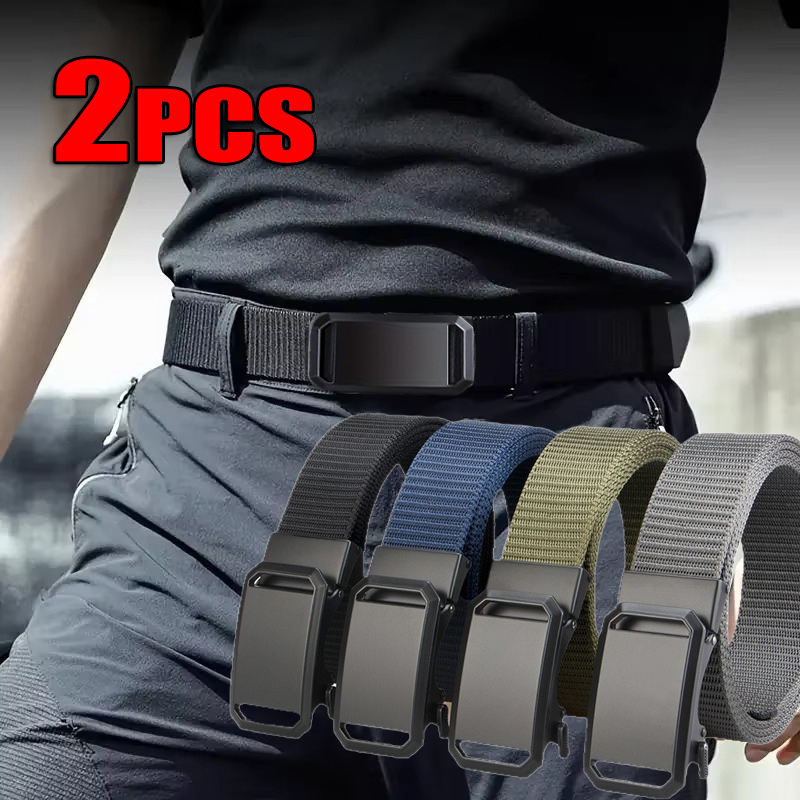 Off White Belt - Newest Automatic Buckle Belt Canvas Tactical