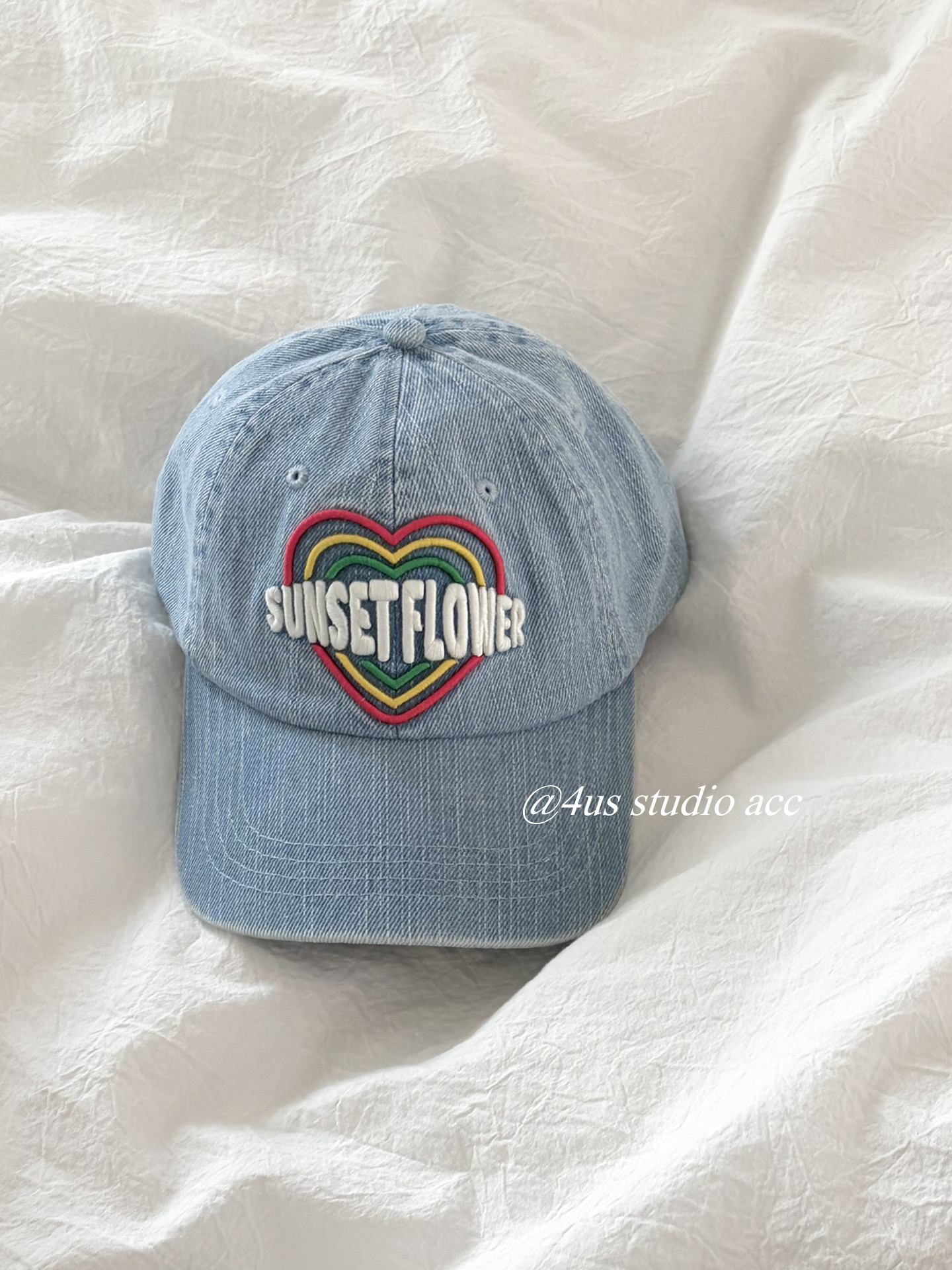 Streetwear Brand Denim - Embroidered vintage washed denim baseball cap