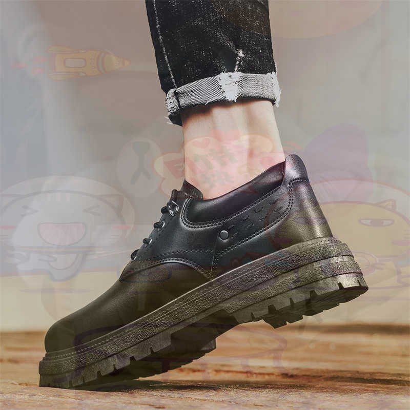 Streetwear Outfit Brand - Dark Natural Leather Fashion Trainers Tennis