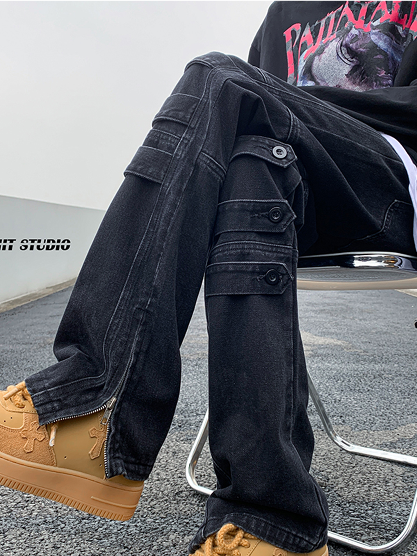 Streetwear Brand Denim - Spring Autumn Men's Casual High Street