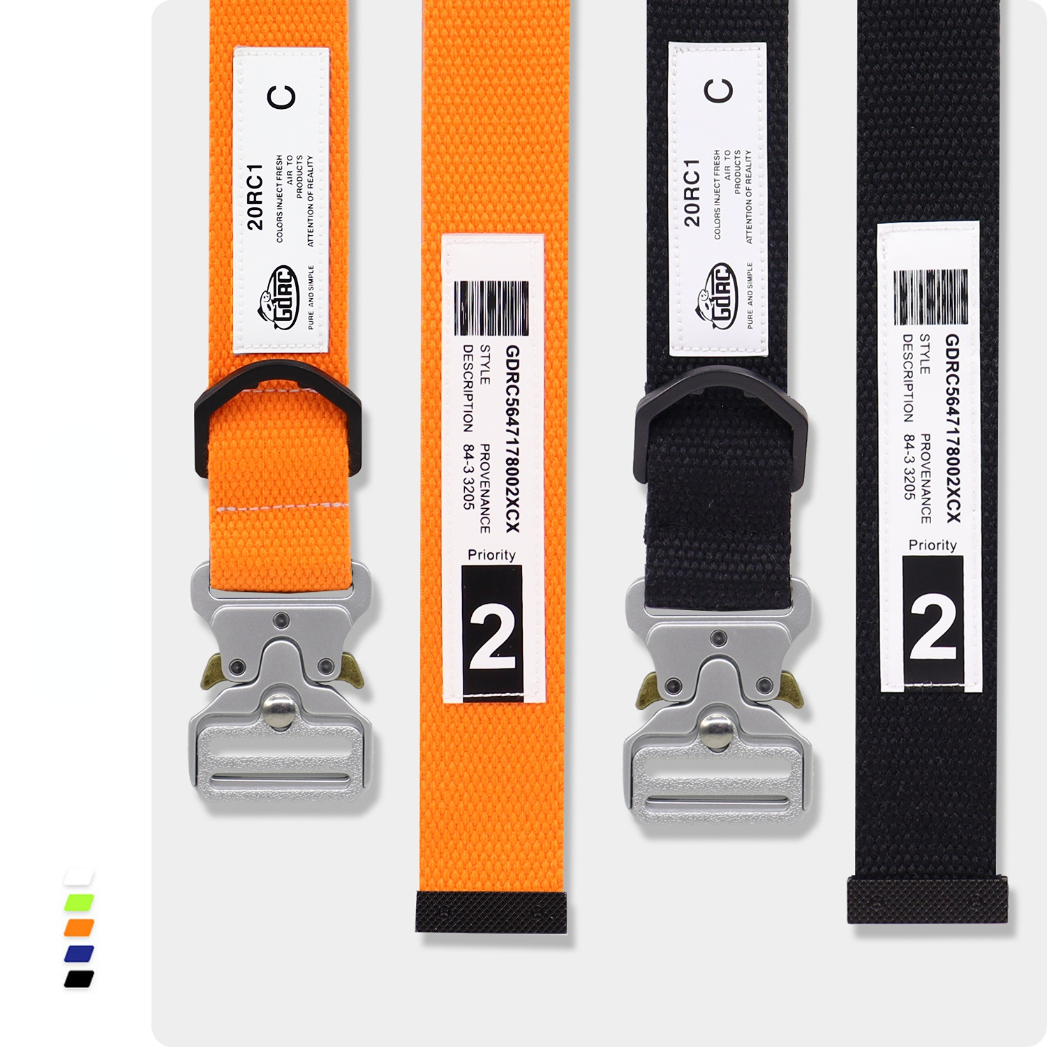 Off White Belt - Women Men Tactical Industrial Rollercoaster Inspired