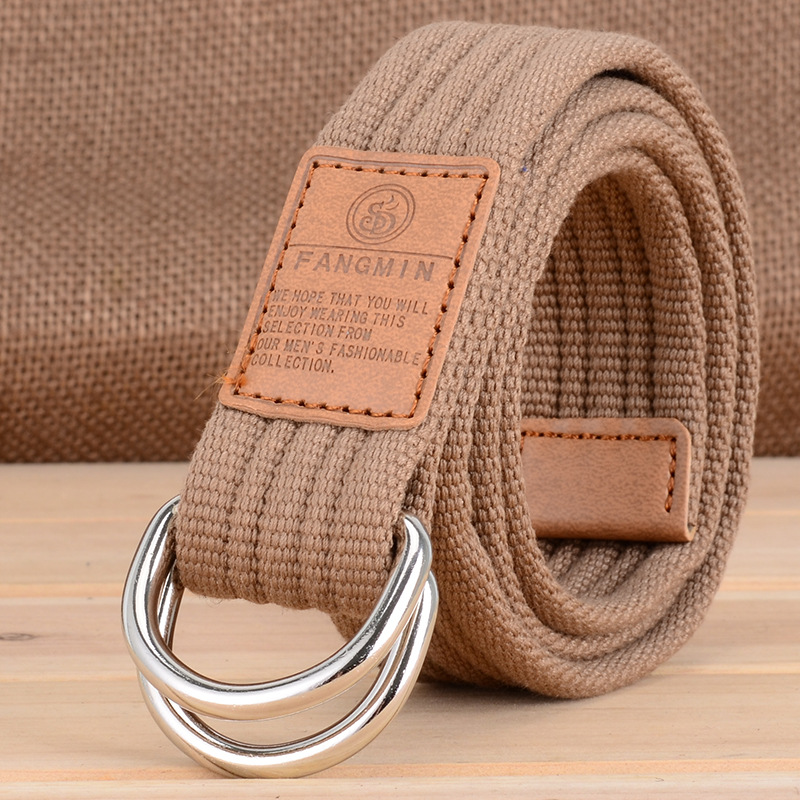 New Unisex Canvas Belt Double  - Off White Belt 评论和价格