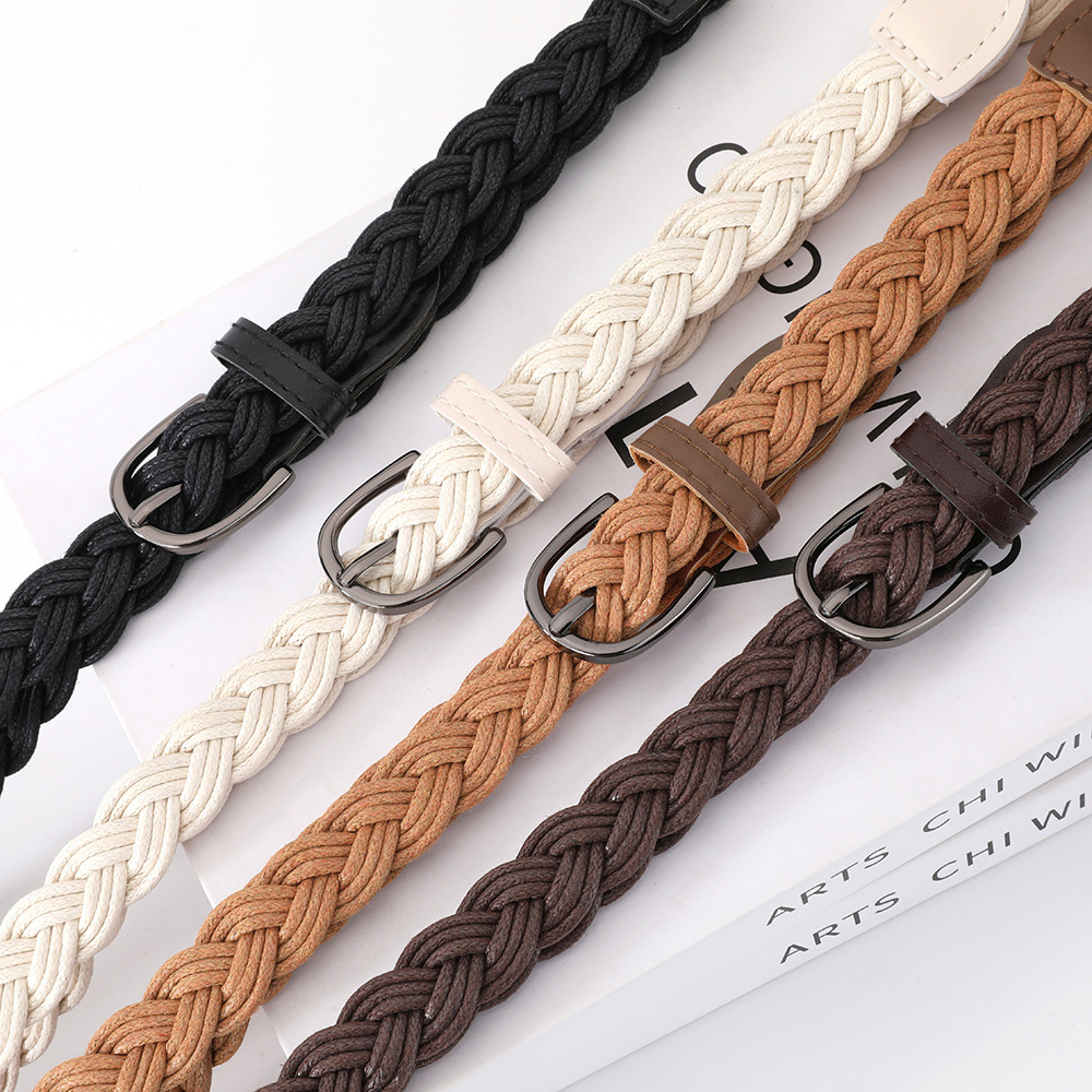 Women's Retro Vintage Woven Th - Off White Belt 评论和价格
