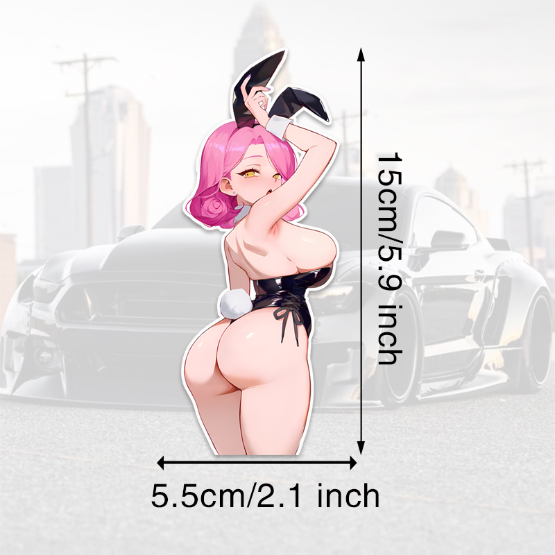 DM22# Anime Car Sticker Rabbit - Streetwear Brand Stickers 评论和价格