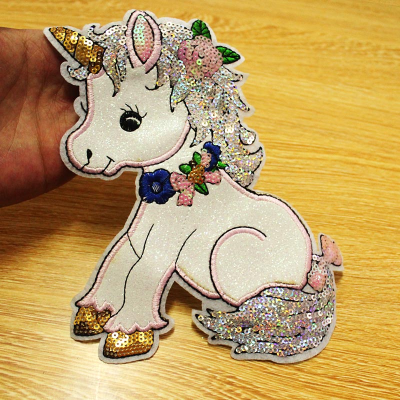 DIY Cloth Unicorn Patch Sequin - Streetwear Brand Stickers 评论和价格