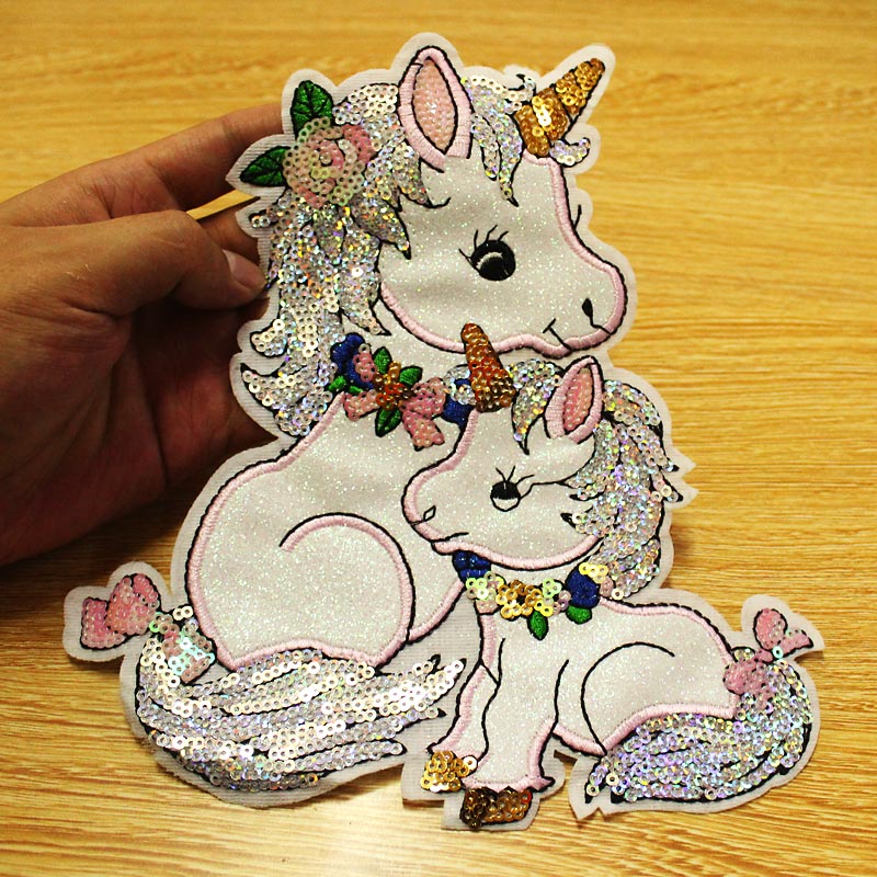 DIY Cloth Unicorn Patch Sequin - Streetwear Brand Stickers 评论和价格