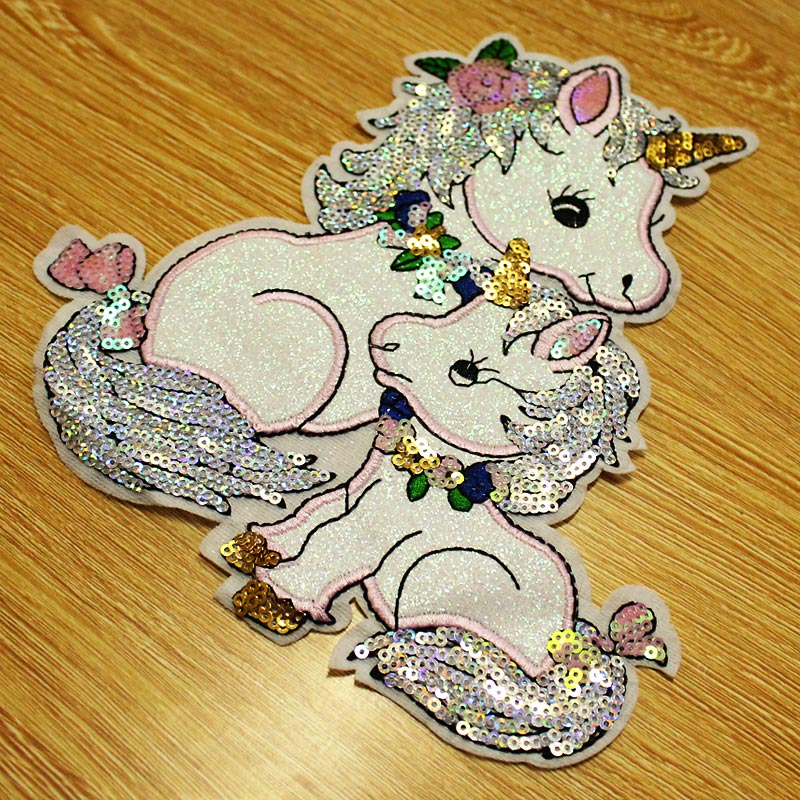DIY Cloth Unicorn Patch Sequin - Streetwear Brand Stickers 评论和价格
