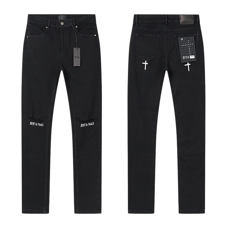 RTA Brand Men's Slim Fit Paint - Streetwear Brand Denim 评论和价格
