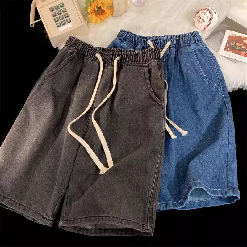 Baggy Jeans Shorts for Men Cas - Streetwear Brand Pants 评论和价格