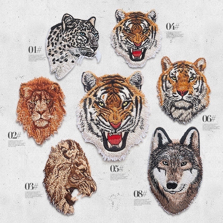 Animal Tiger Leopard Embroider - Streetwear Brand Stickers 评论和价格