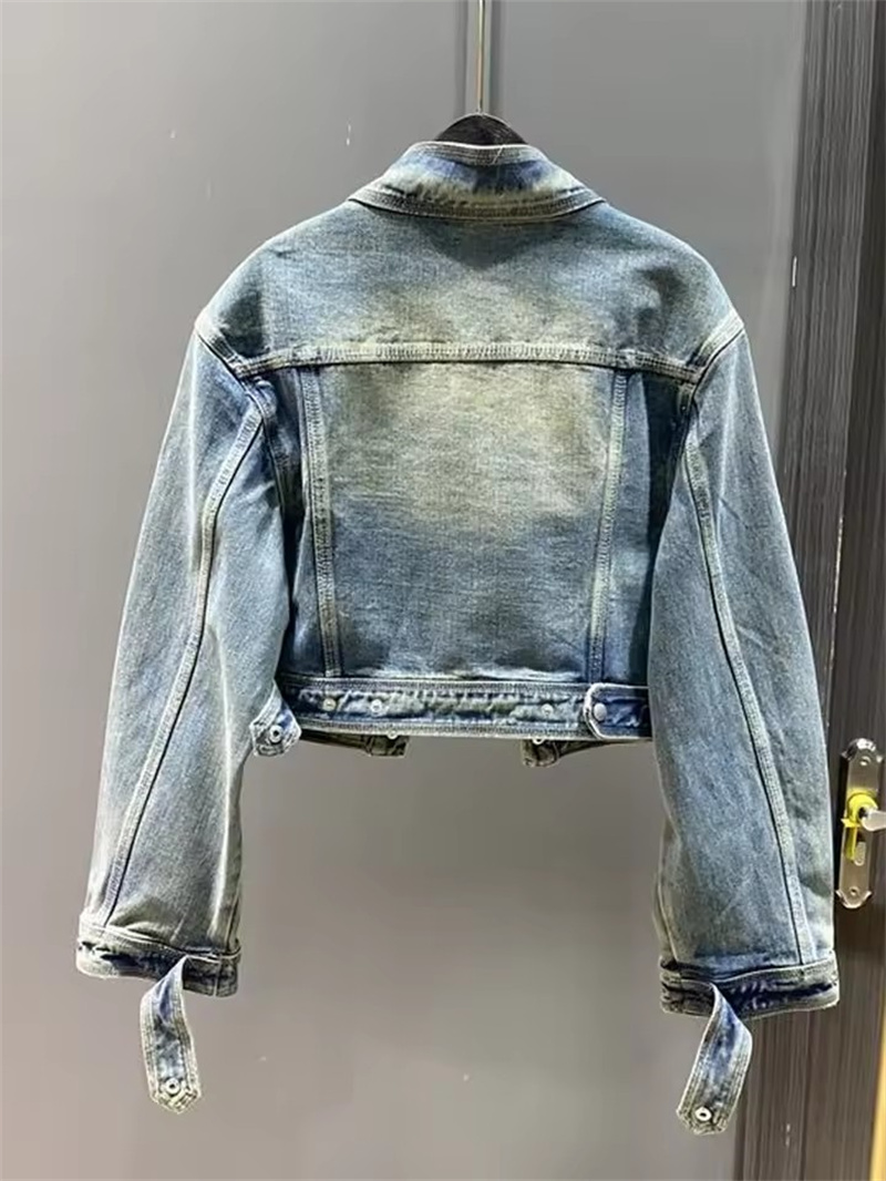 Vintage Short Denim Jacket Wom - Streetwear Brand Pants 评论和价格