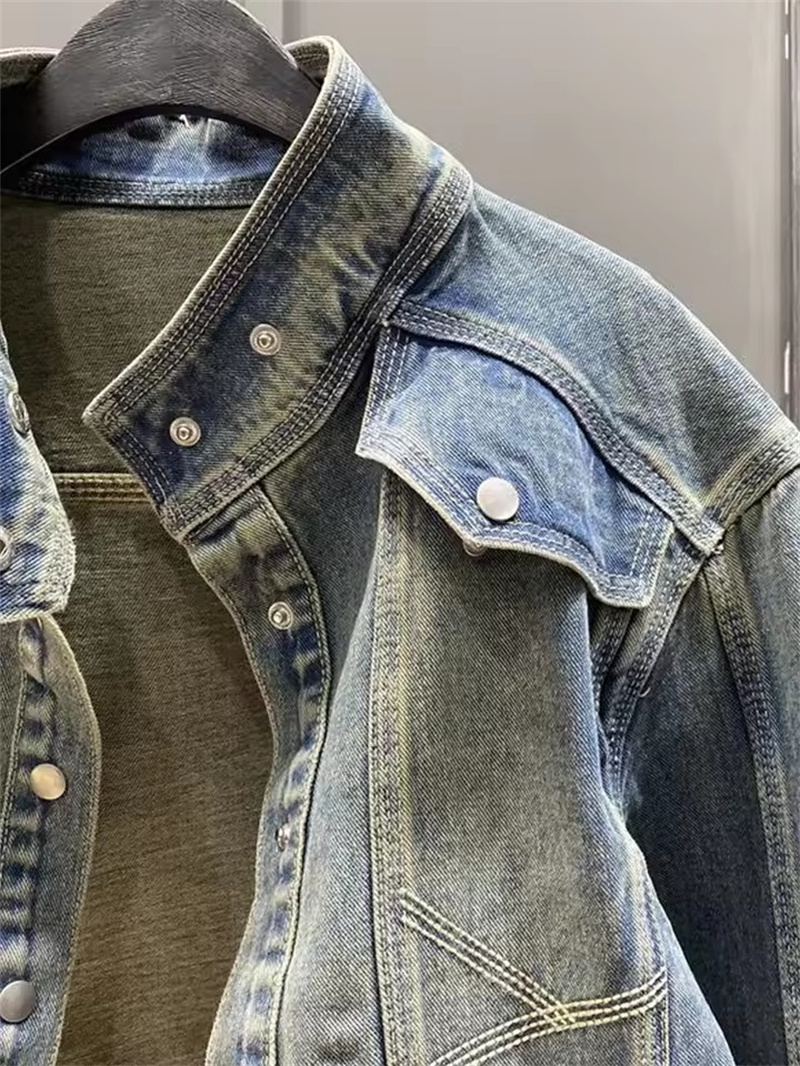 Vintage Short Denim Jacket Wom - Streetwear Brand Pants 评论和价格