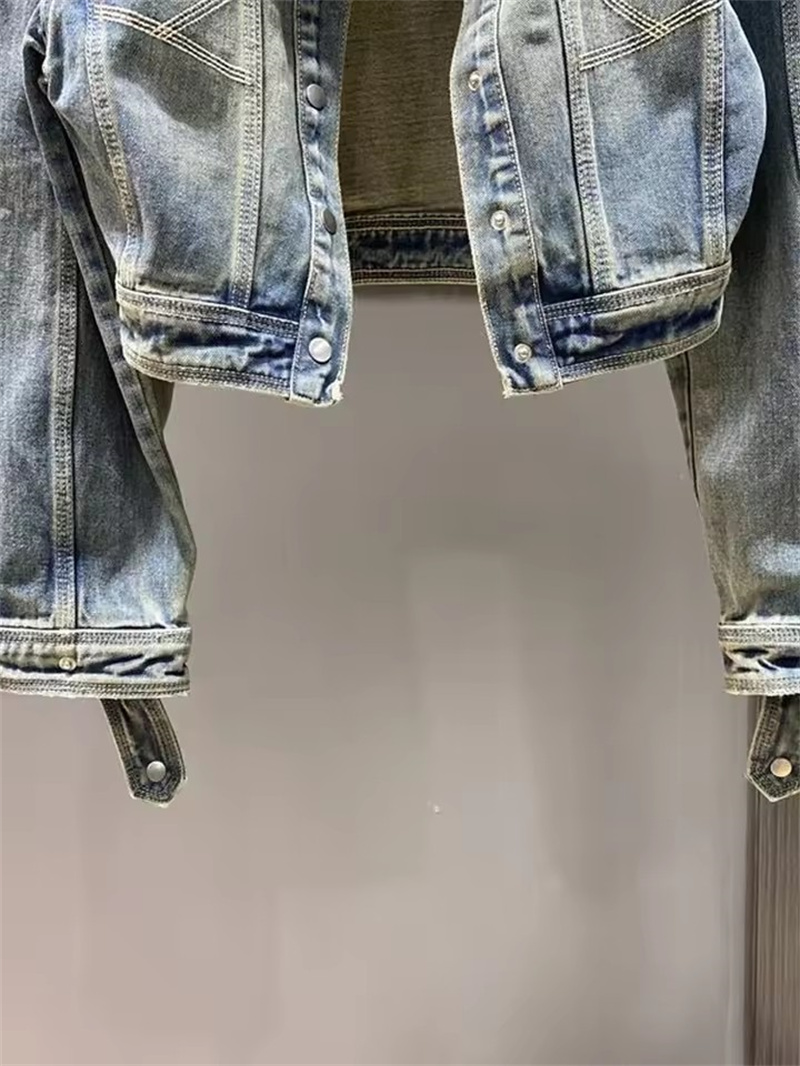 Vintage Short Denim Jacket Wom - Streetwear Brand Pants 评论和价格