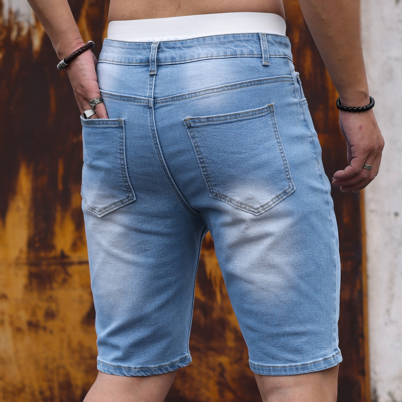 2026 Mens Stretch Denim Shorts - Streetwear Brand Pants 评论和价格