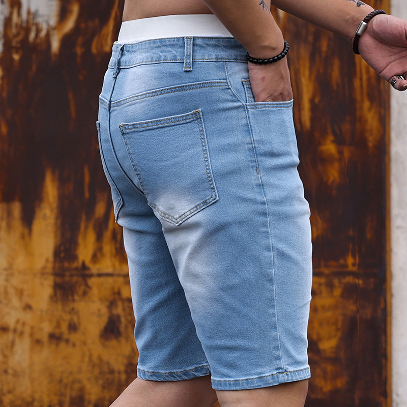 2026 Mens Stretch Denim Shorts - Streetwear Brand Pants 评论和价格