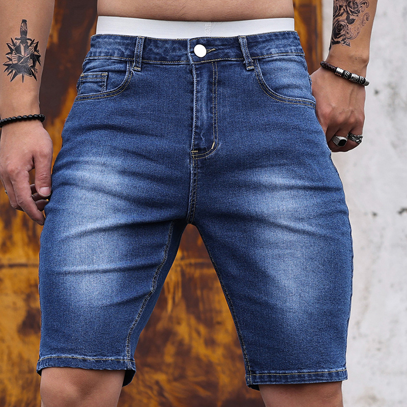 2026 Mens Stretch Denim Shorts - Streetwear Brand Pants 评论和价格