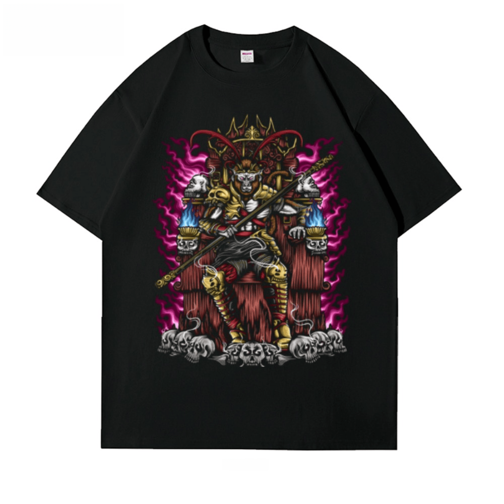 Wukong Dark Style Retro Short  - Streetwear Brand With Flowers 评论和价格