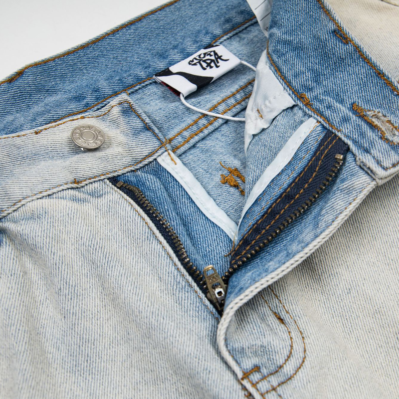 American Style Distressed Lett - Streetwear Brand Jeans 评论和价格