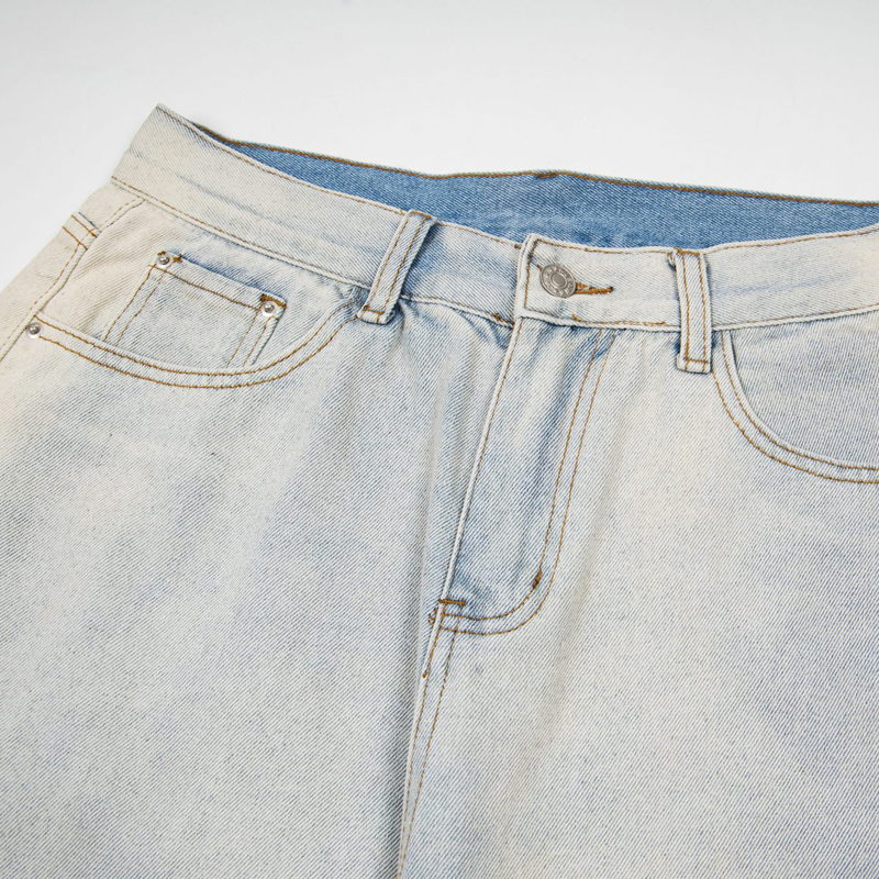American Style Distressed Lett - Streetwear Brand Jeans 评论和价格