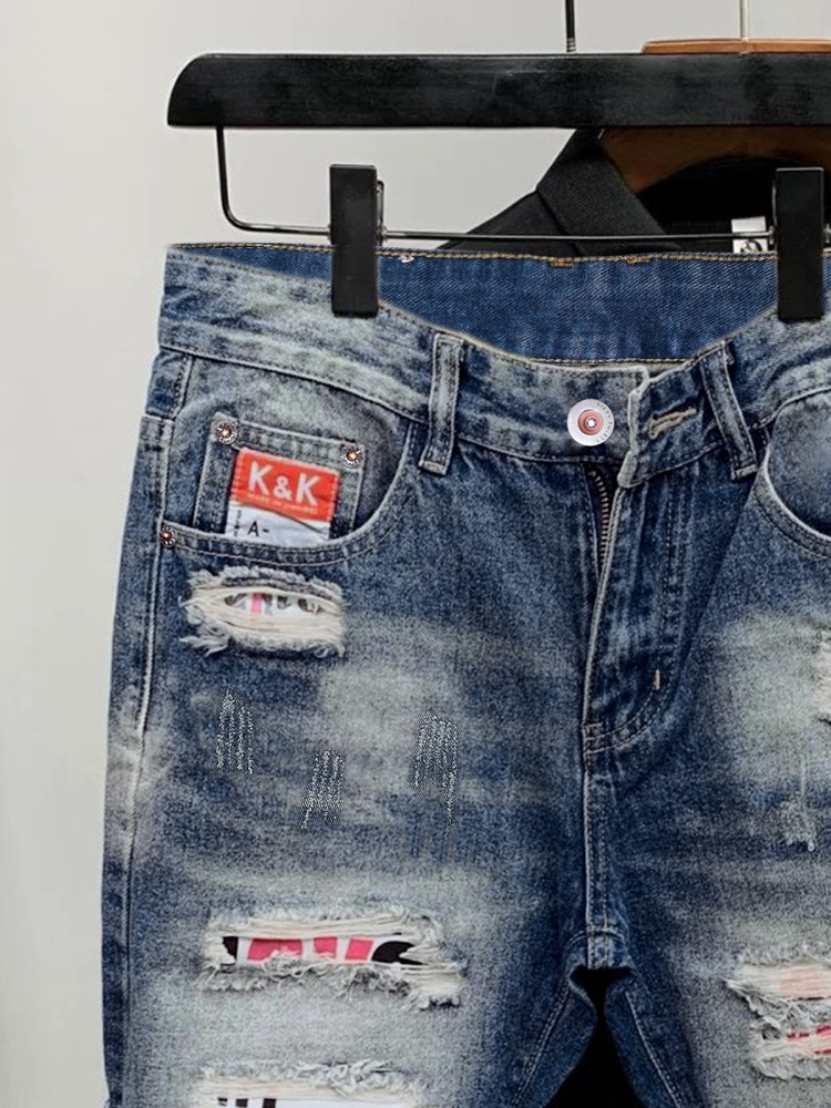 2026 Summer Ripped Straight Me - Streetwear Brand Denim 评论和价格