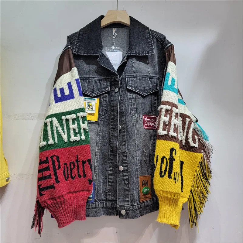 Women Denim Jacket  Autumn Fas - Streetwear Brand Pants 评论和价格