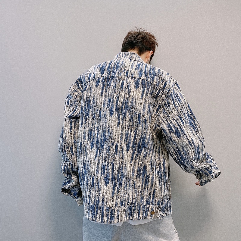 Loose Fit Men's Denim Jacket B - Streetwear Brand Denim 评论和价格
