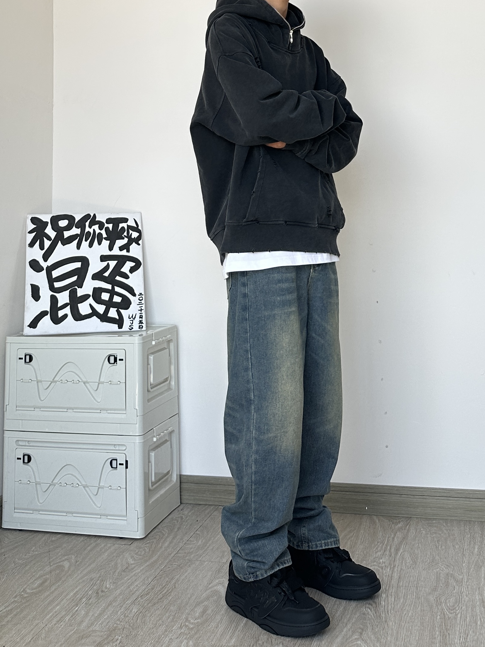 American Vibe Vintage Blue Sli - Streetwear Brand Jeans 评论和价格