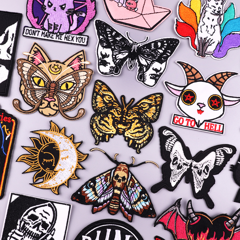 Punk Patch Tiger/Butterfly Emb - Streetwear Brand Stickers 评论和价格