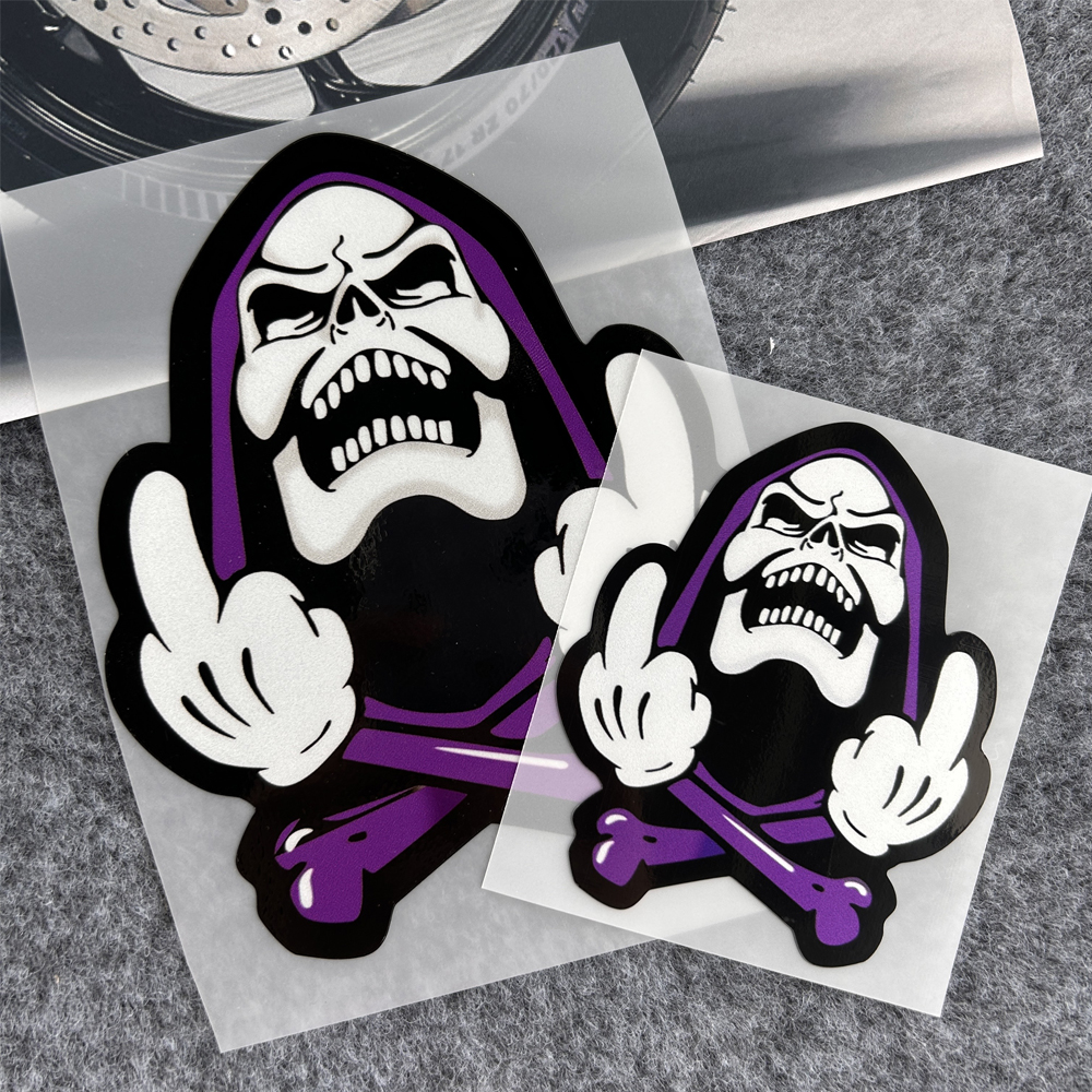 Cartoon Skeleton Gesture Refle - Streetwear Brand Stickers 评论和价格