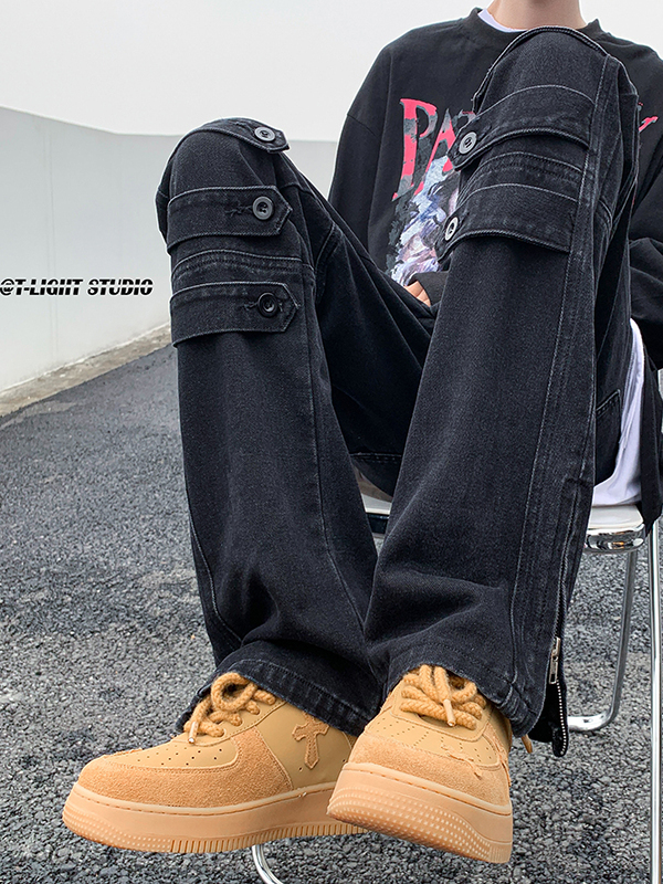 Spring Autumn Men's Casual Hig - Streetwear Brand Denim 评论和价格