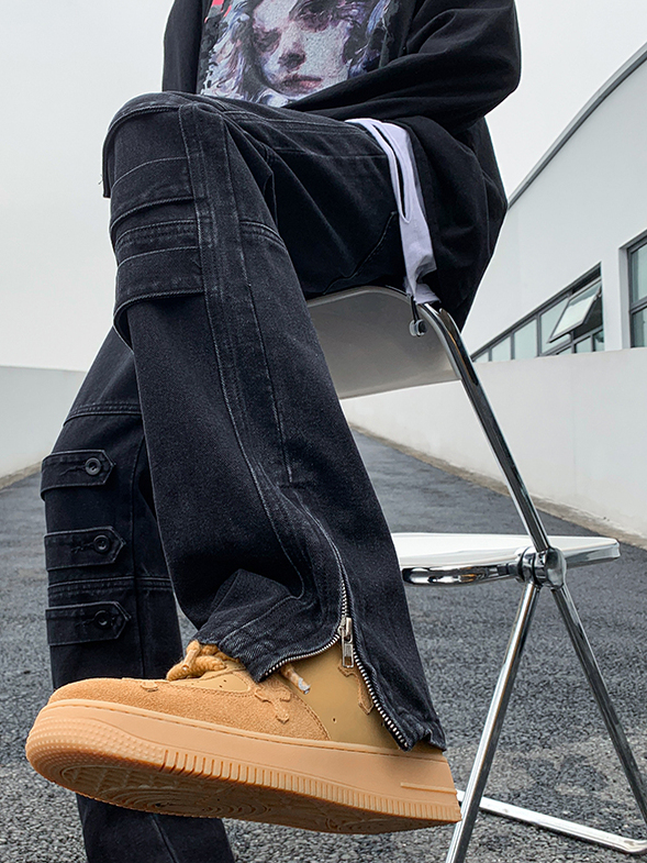 Spring Autumn Men's Casual Hig - Streetwear Brand Denim 评论和价格