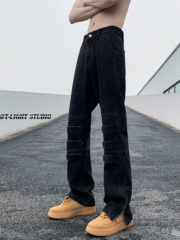 Spring Autumn Men's Casual Hig - Streetwear Brand Denim 评论和价格