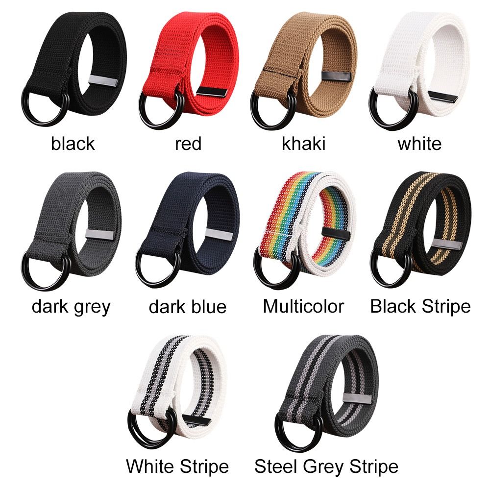 Men Women Nylon Braided Canvas - Off White Belt 评论和价格