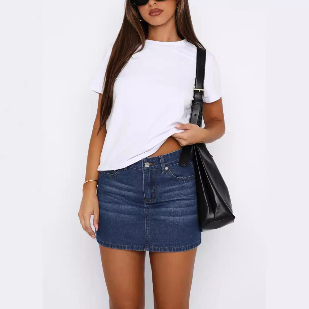 Womens Denim Short Skirts Jean - Streetwear Brand Pants 评论和价格