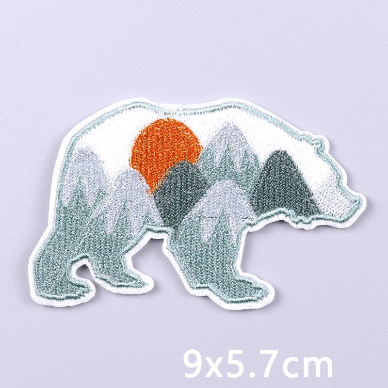 Animal Mountains Applique Embr - Streetwear Brand Stickers 评论和价格