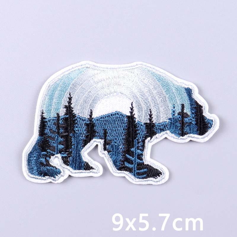 Animal Mountains Applique Embr - Streetwear Brand Stickers 评论和价格