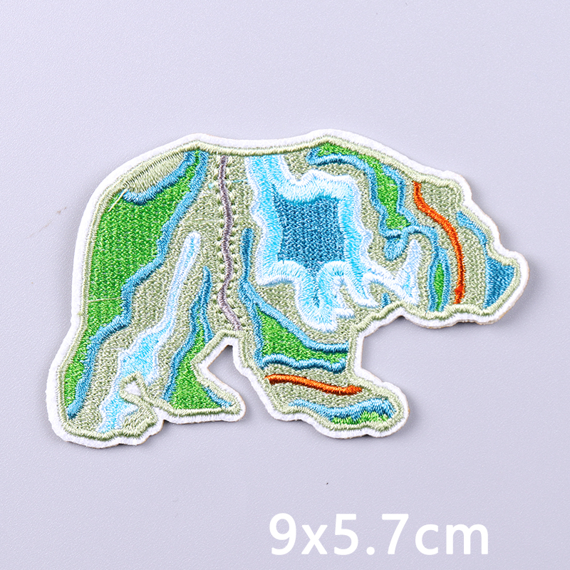 Animal Mountains Applique Embr - Streetwear Brand Stickers 评论和价格