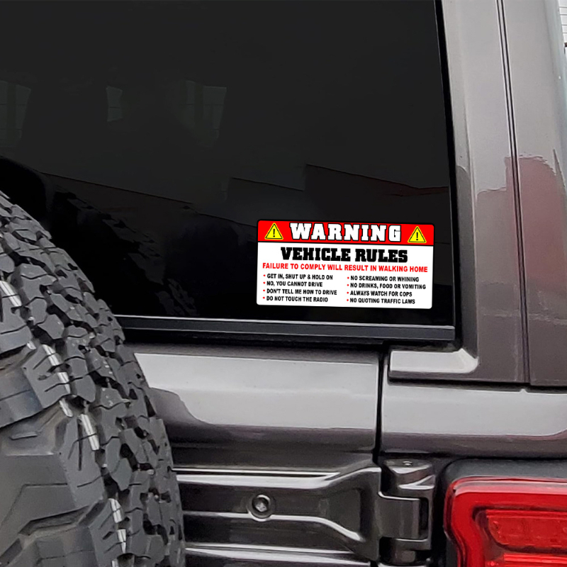 Funny Vehicle Safety Warning C - Streetwear Brand Stickers 评论和价格