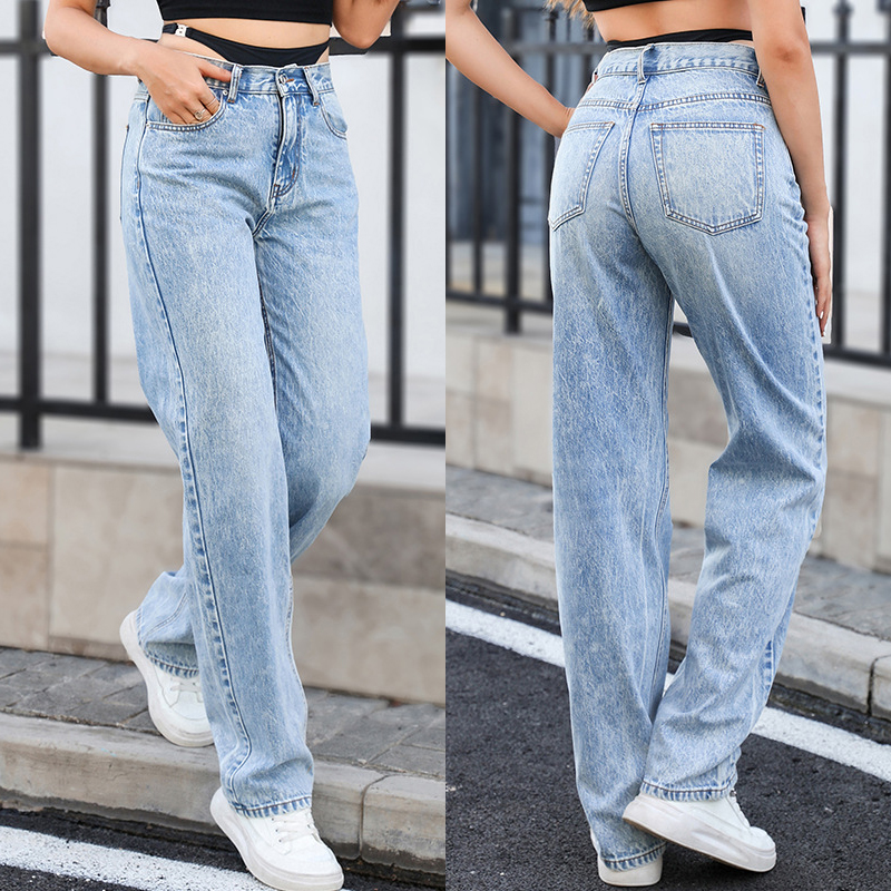 Fake Two-Piece Stitching Strai - Streetwear Outfit Brand 评论和价格