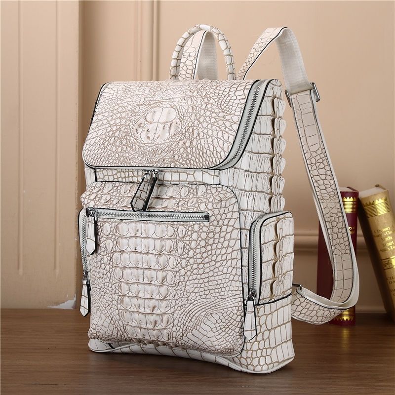 New Brand Alligator Genuine Le - Streetwear Brand Backpack 评论和价格