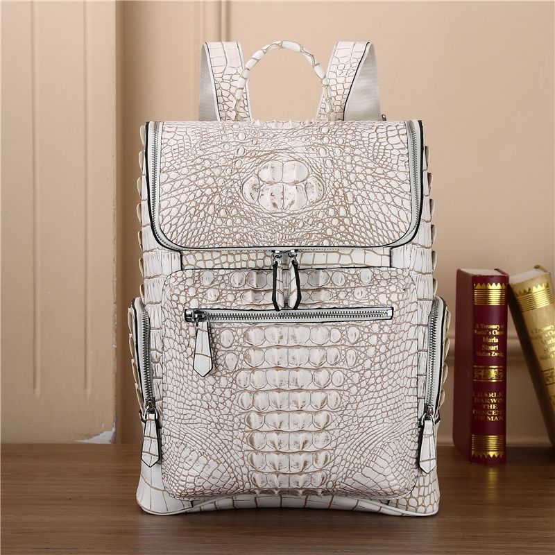 New Brand Alligator Genuine Le - Streetwear Brand Backpack 评论和价格