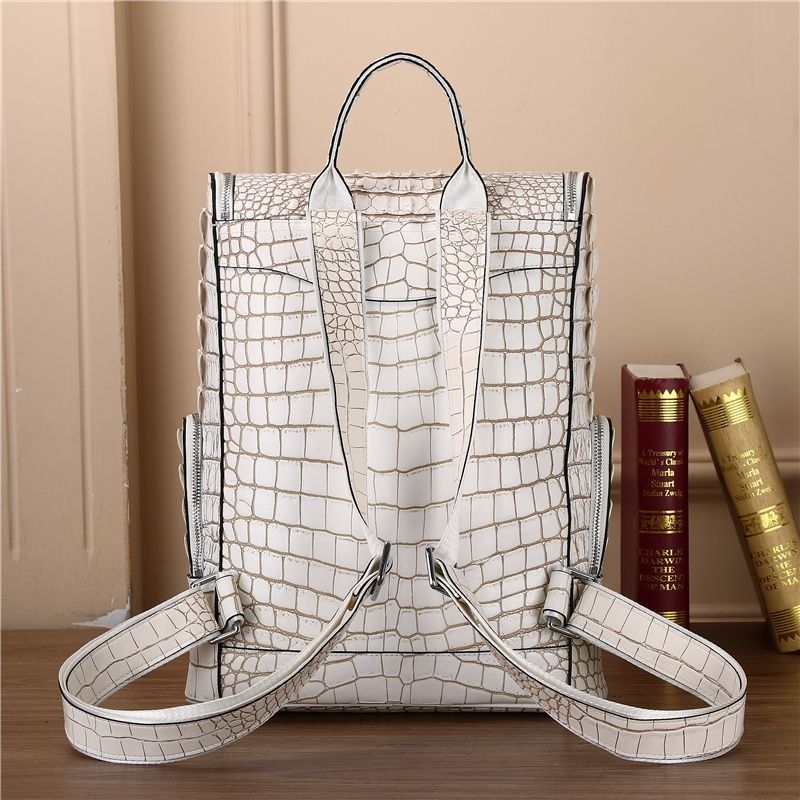 New Brand Alligator Genuine Le - Streetwear Brand Backpack 评论和价格