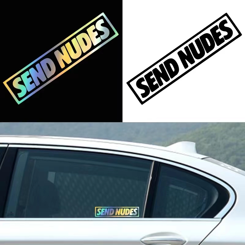 Send Nudes Car Stickers for Wi - Streetwear Brand Stickers 评论和价格