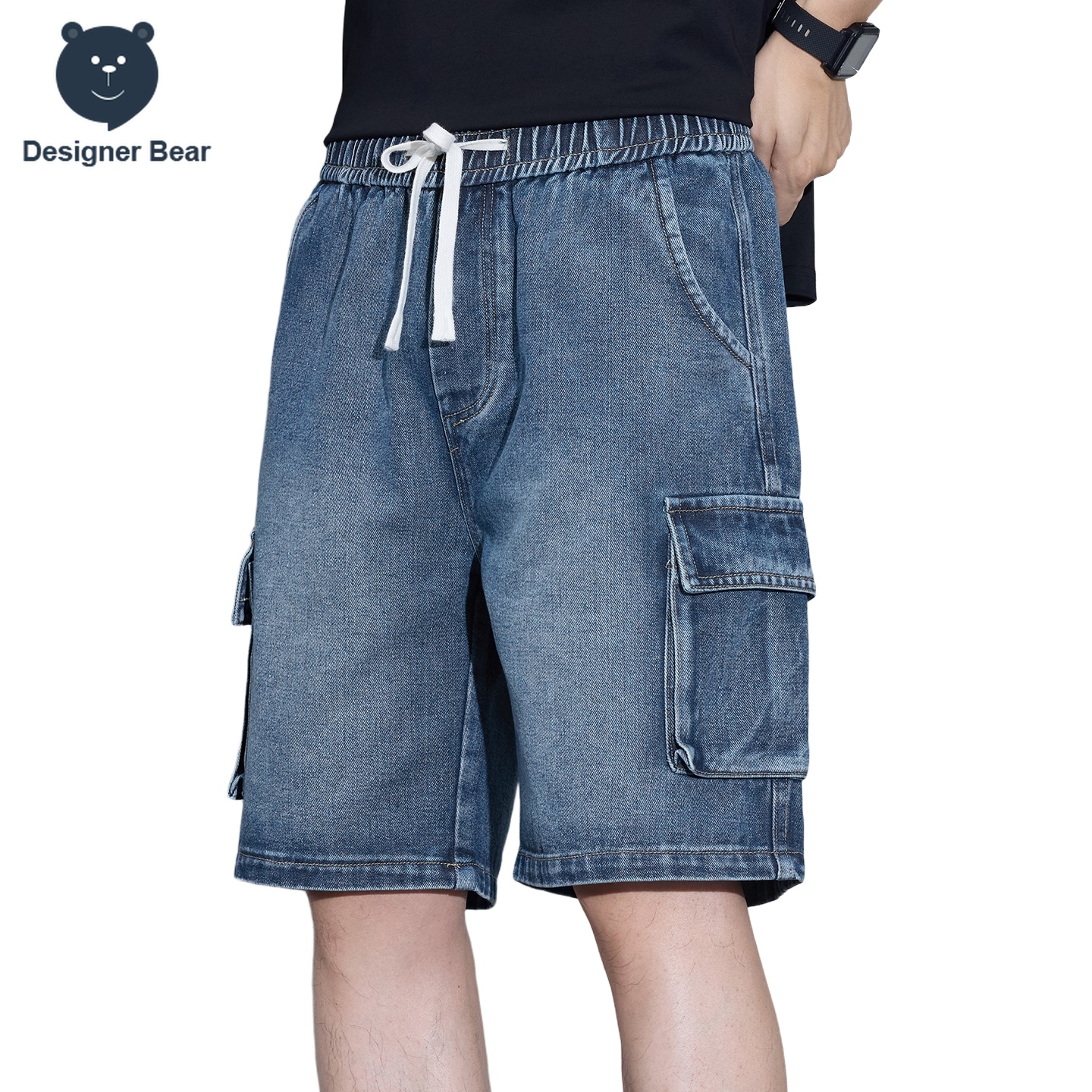 Men's Multi-Pocket Cargo Denim - Streetwear Brand Pants 评论和价格