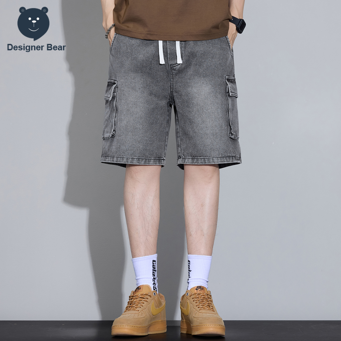 Men's Multi-Pocket Cargo Denim - Streetwear Brand Pants 评论和价格