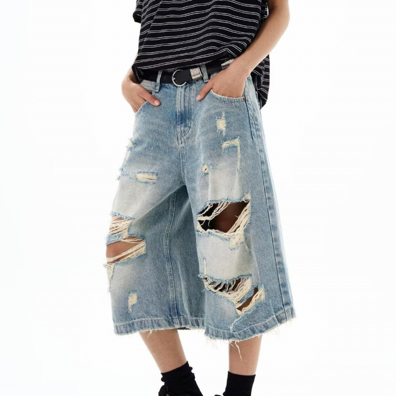 New Men Vintage Ripped Baggy S - Streetwear Brand Pants 评论和价格