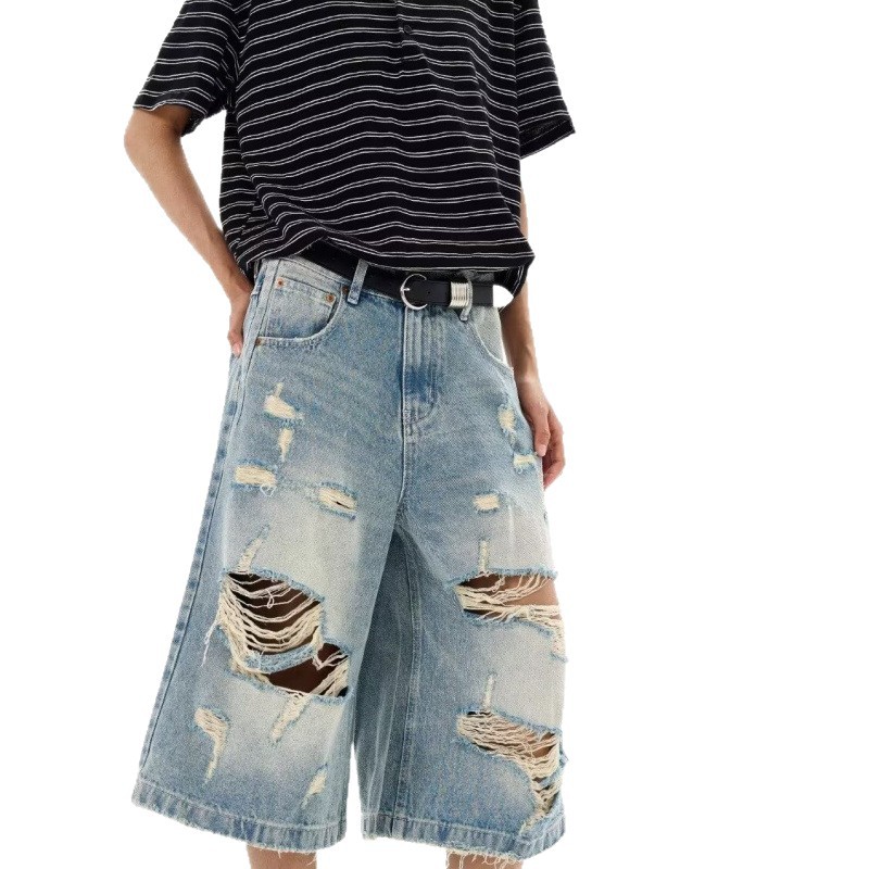 New Men Vintage Ripped Baggy S - Streetwear Brand Pants 评论和价格