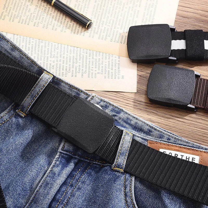 Men's Belt Outdoor Casual Canv - Off White Belt 评论和价格